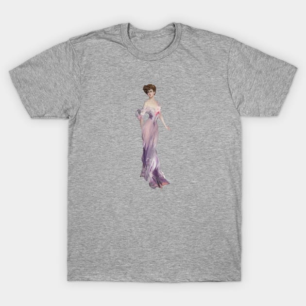 Gibson Girl Silhouette T-Shirt by chmdance